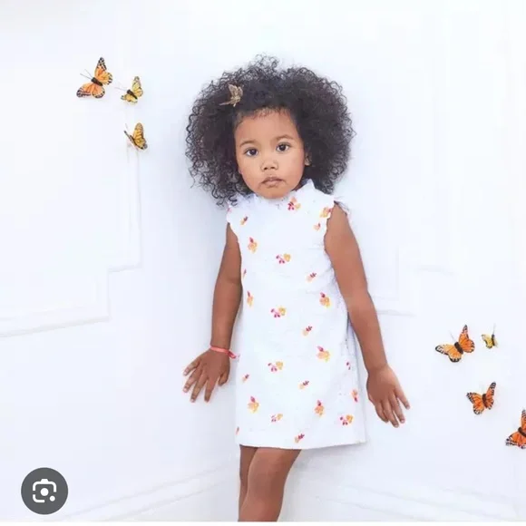 EUC Janie and Jack Embroidered Floral Lace Dress size 3 - Picture 2 of 5